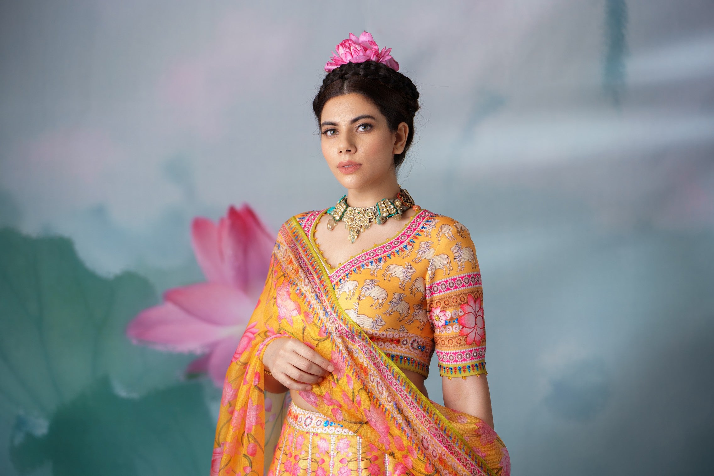 Pichwai : Leela - Mustard
