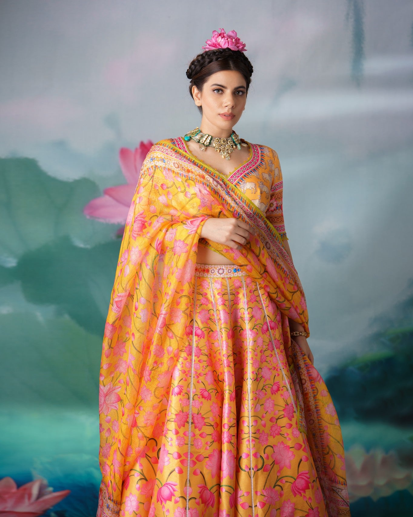 Pichwai : Leela - Mustard
