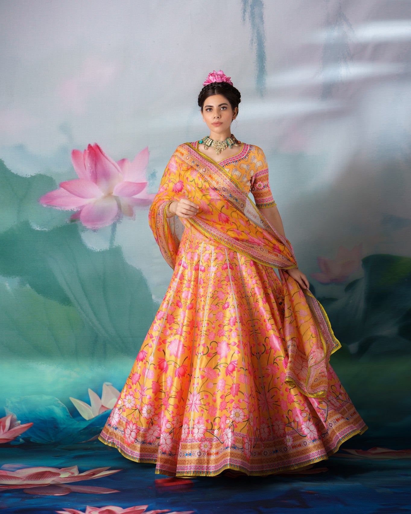 Pichwai : Leela - Mustard