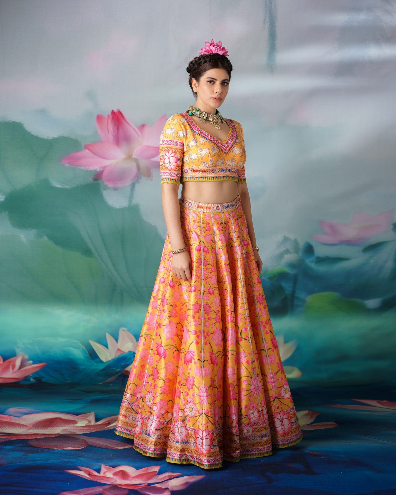 Pichwai : Leela - Mustard