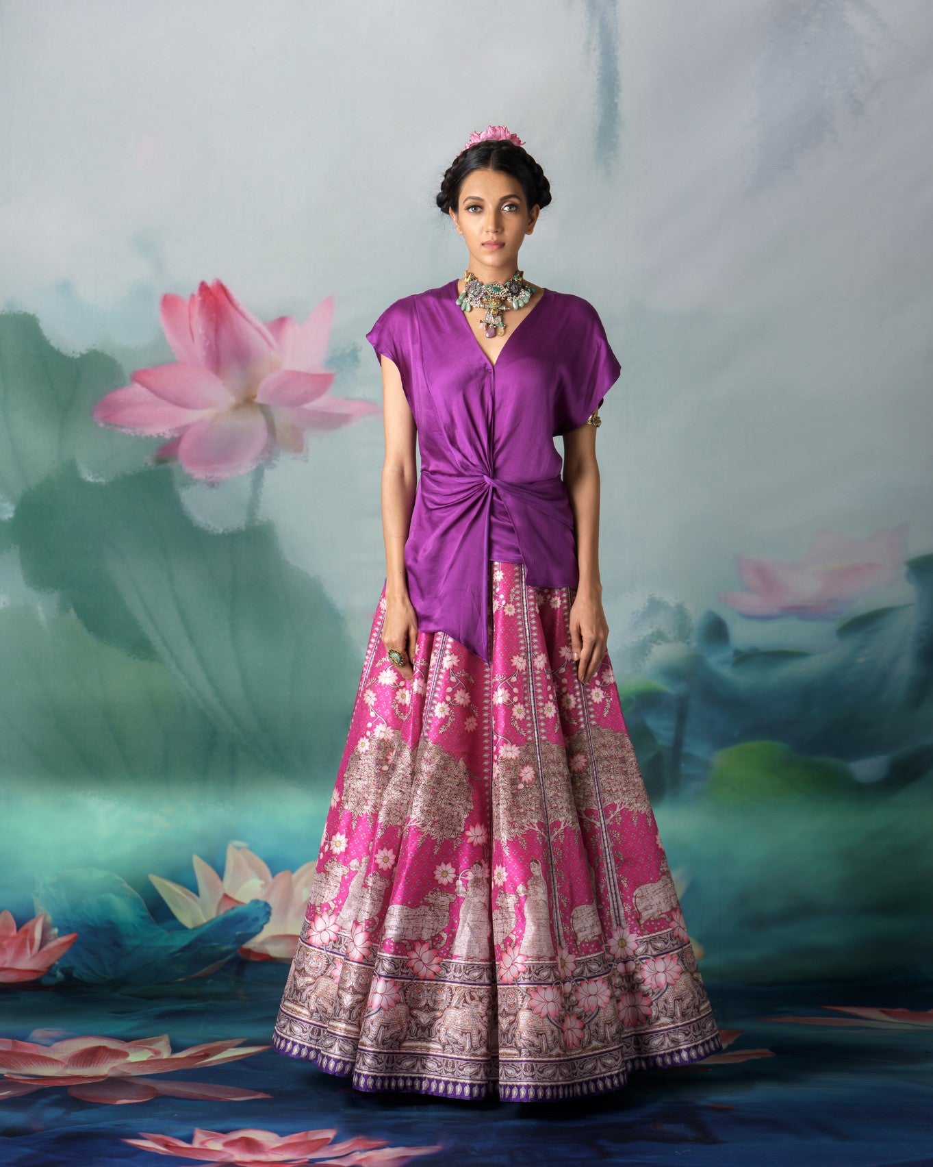 Pichwai : Diksha Leela - Purple/Majenta