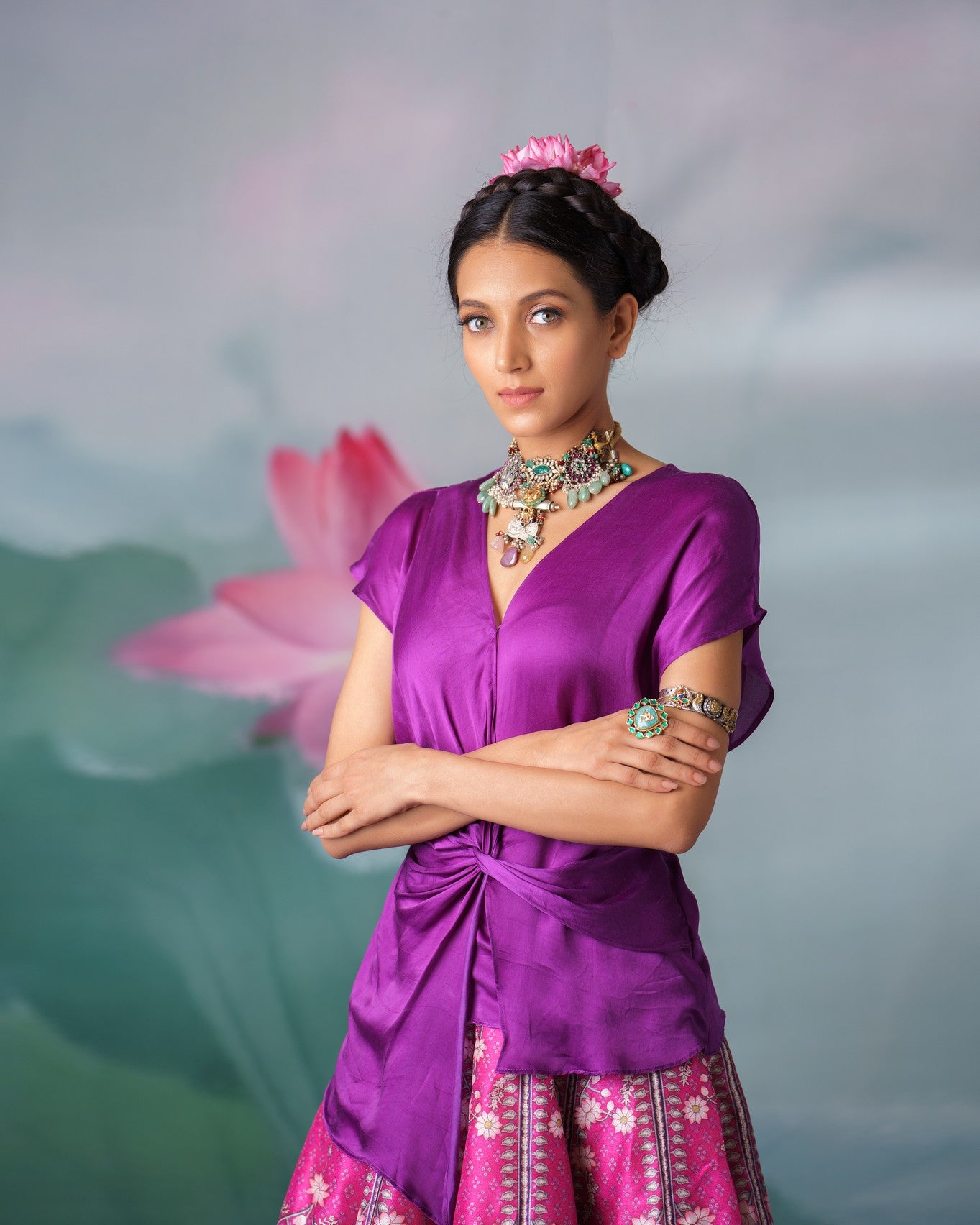 Pichwai : Diksha Leela - Purple/Majenta