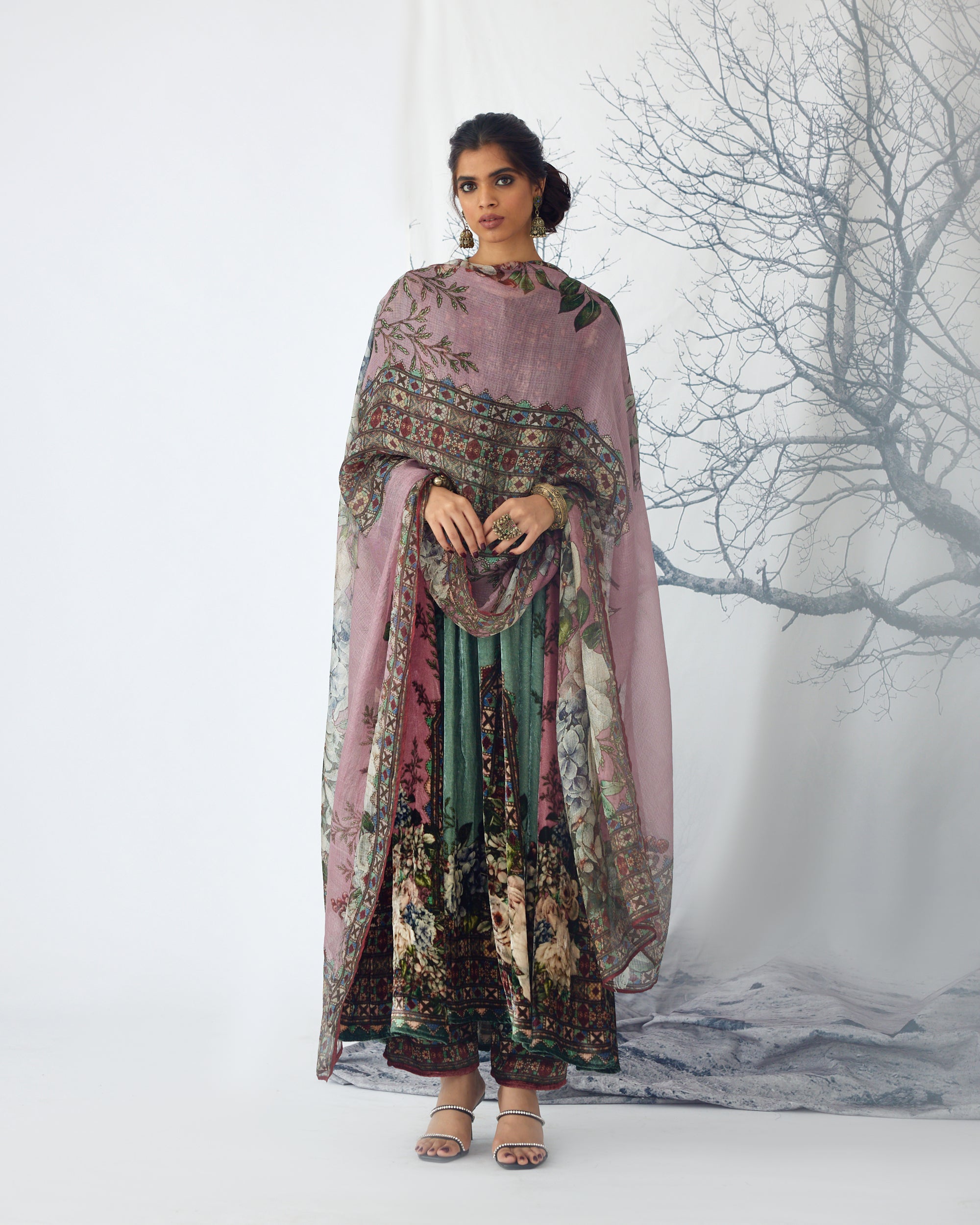 Notting Hill : Anisha - Sage/Dusty Rose