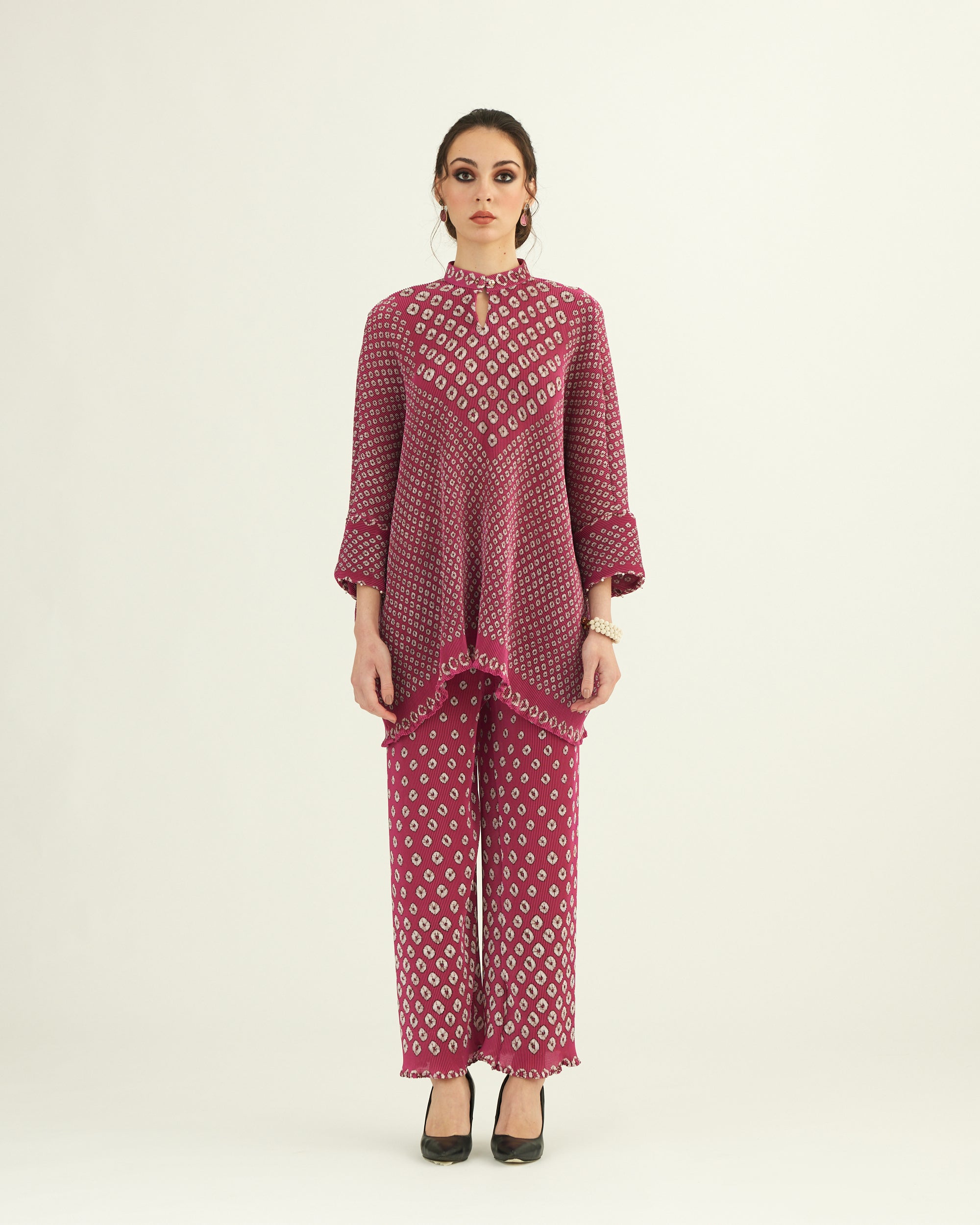 Dibbia Plisse : Chanel Fuchsia (2pc Set)