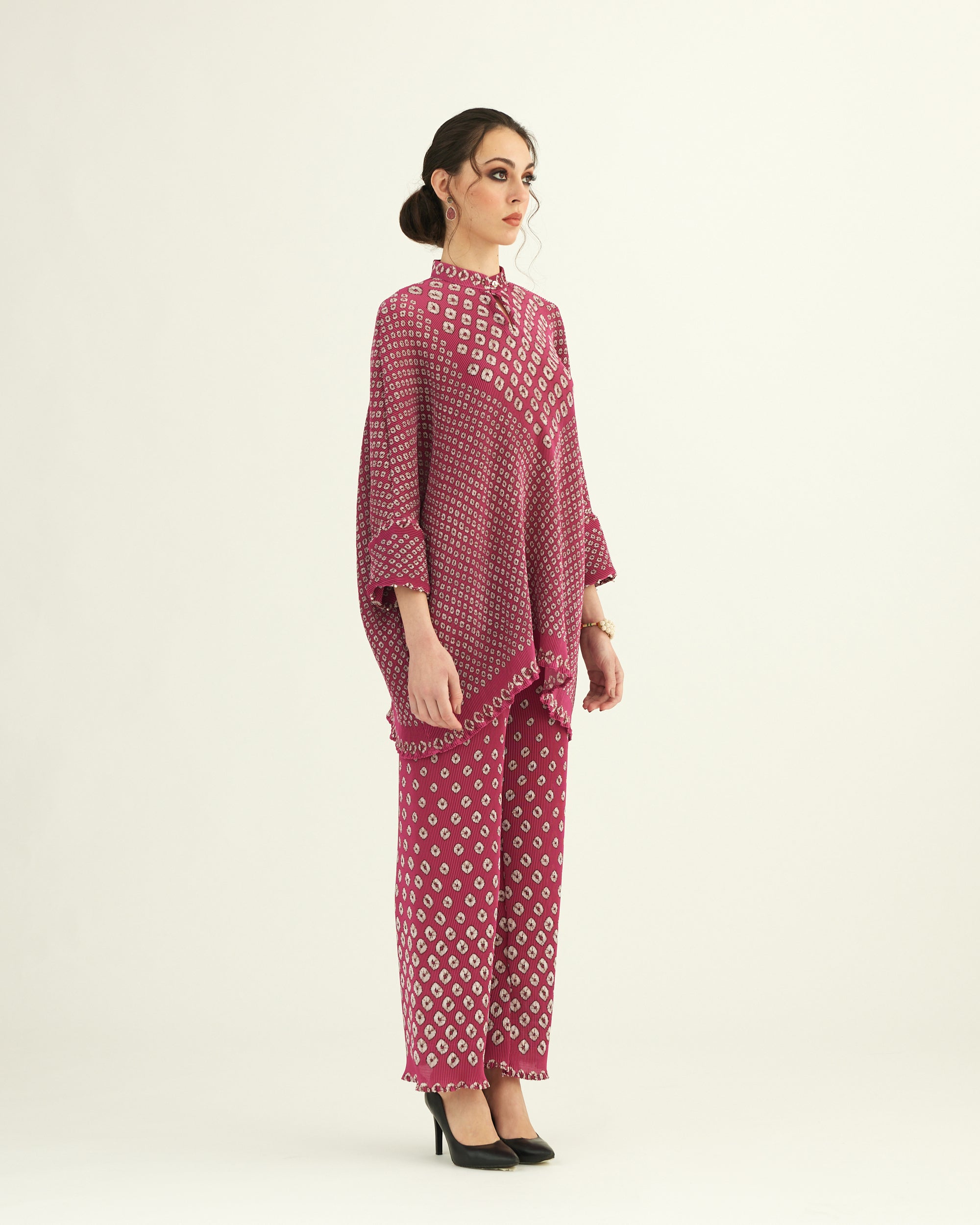 Dibbia Plisse : Chanel Fuchsia (2pc Set)