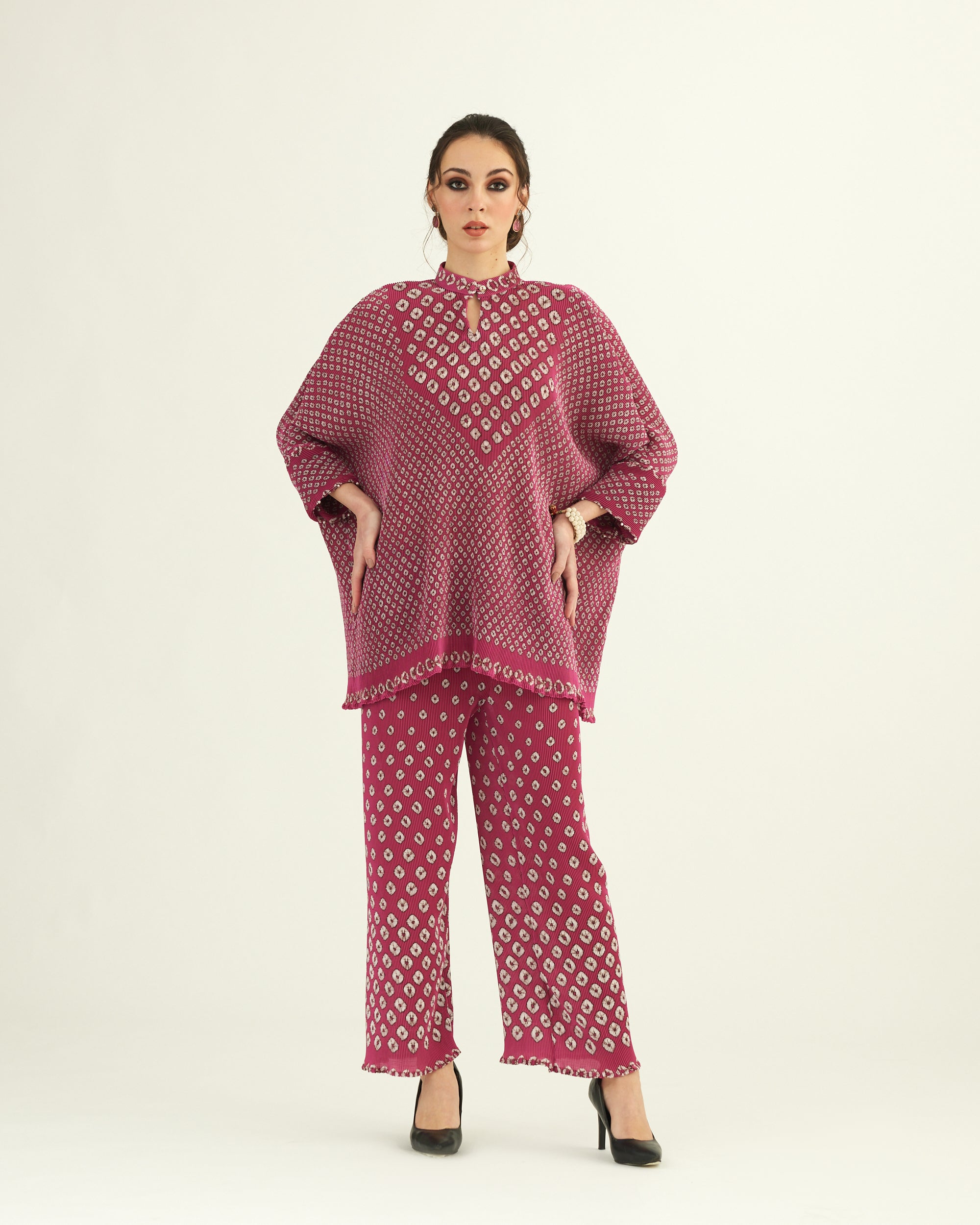 Dibbia Plisse : Chanel Fuchsia (2pc Set)