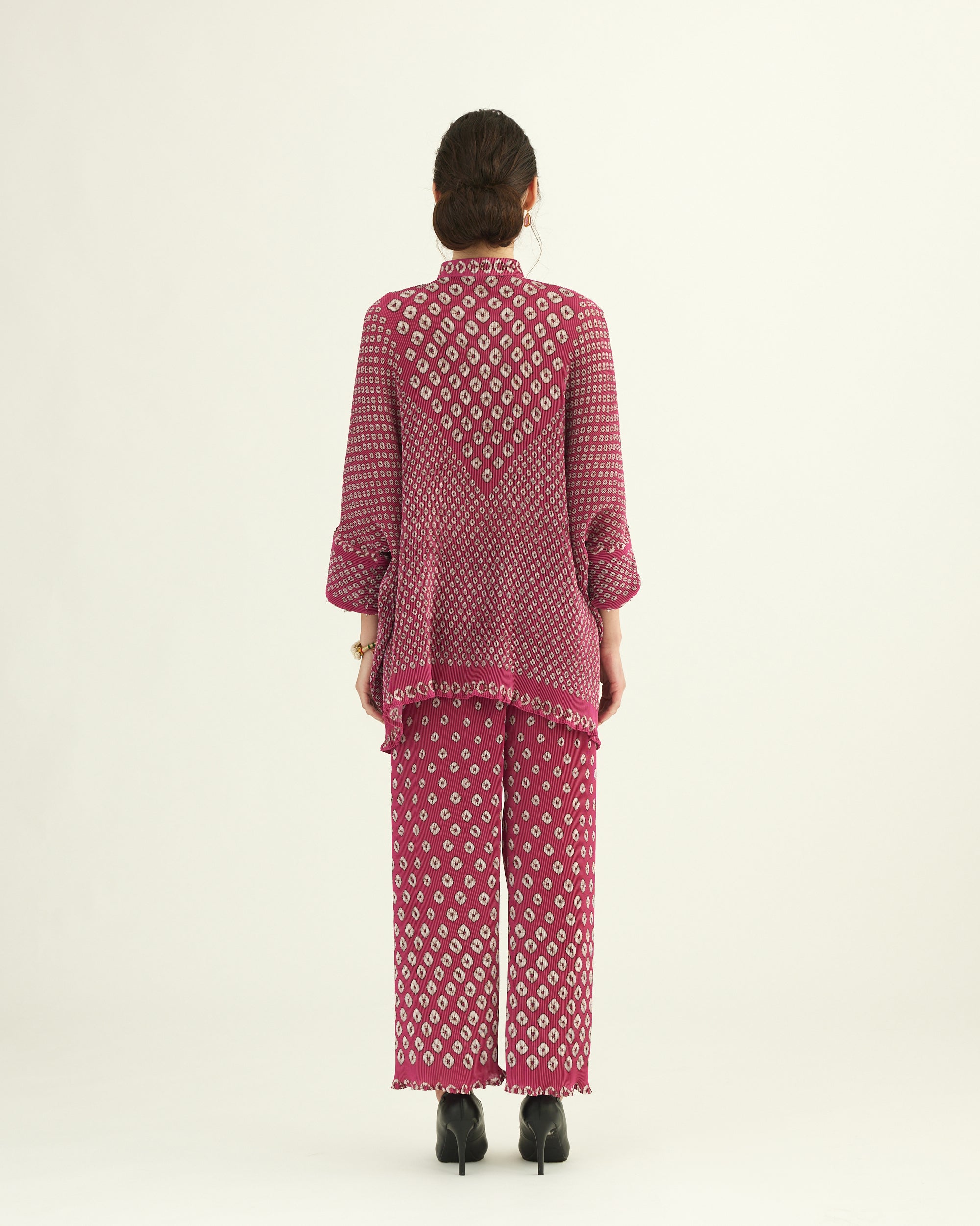 Dibbia Plisse : Chanel Fuchsia (2pc Set)