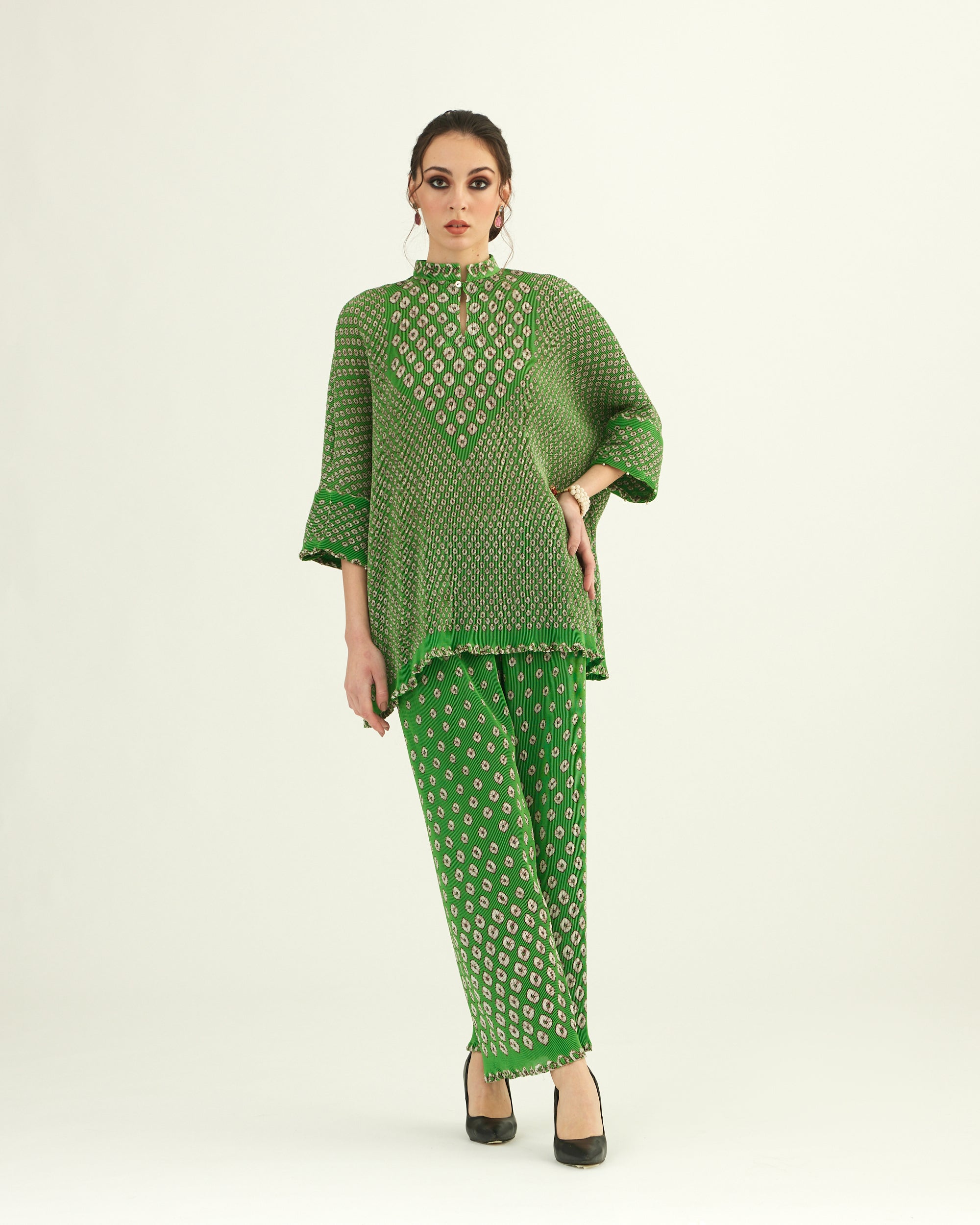 Dibbia Plisse : Chanel Lime (2pc Set)
