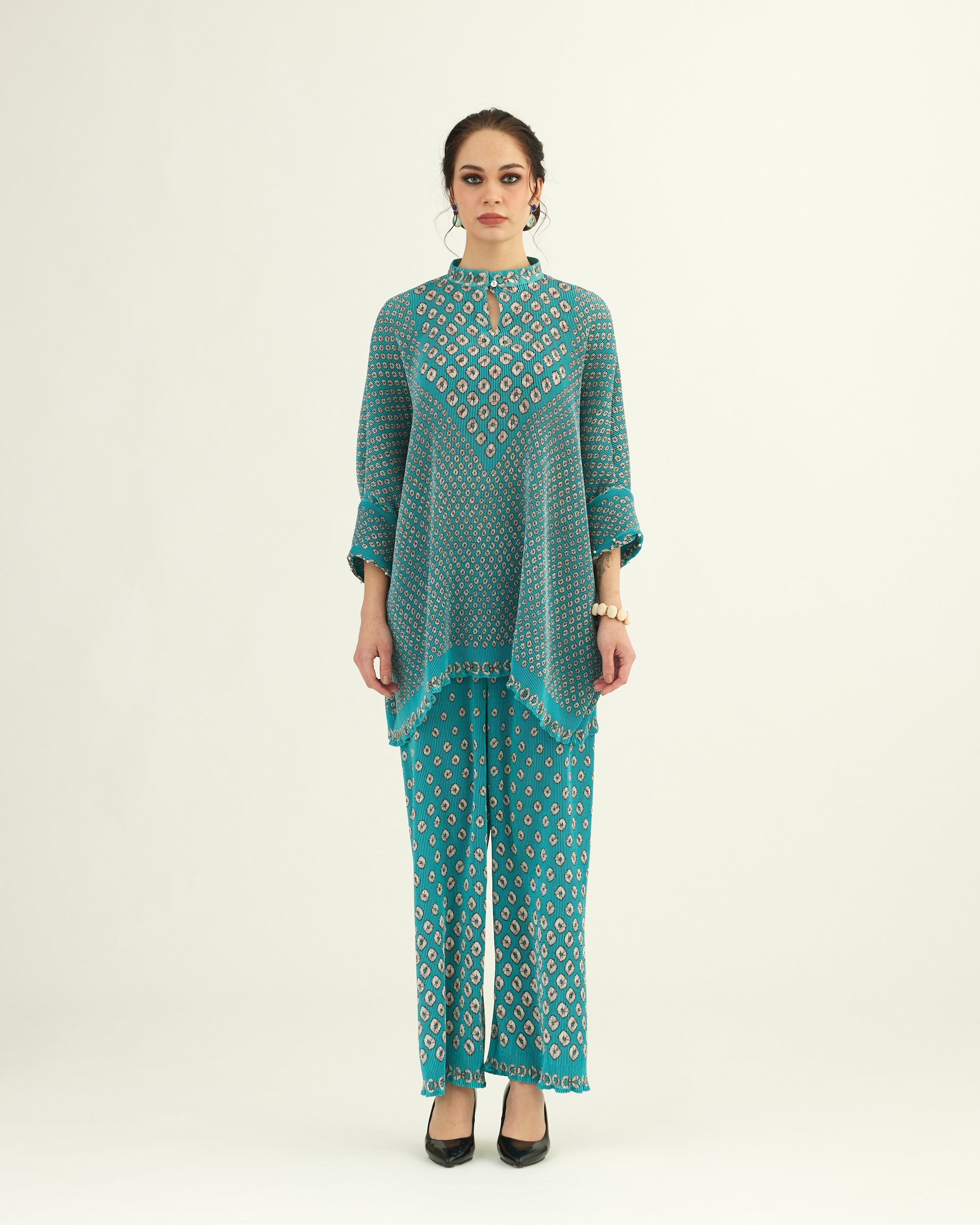 Dibbia Plisse : Chanel Turquoise (2pc Set)