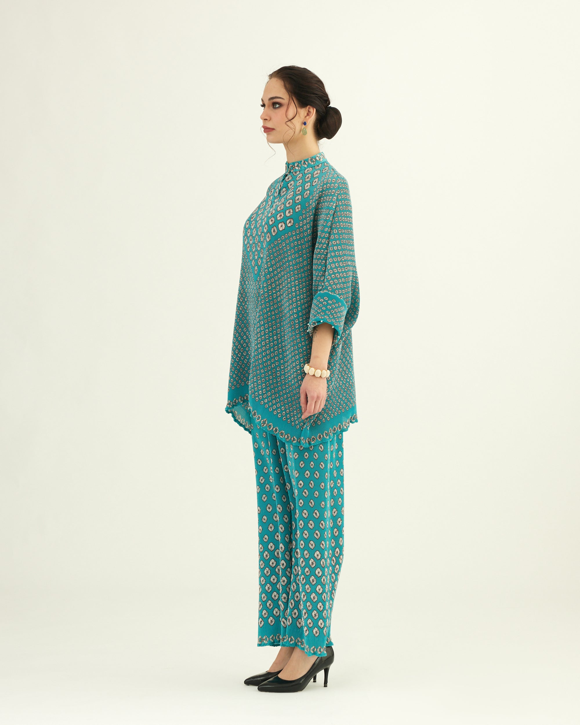 Dibbia Plisse : Chanel Turquoise (2pc Set)