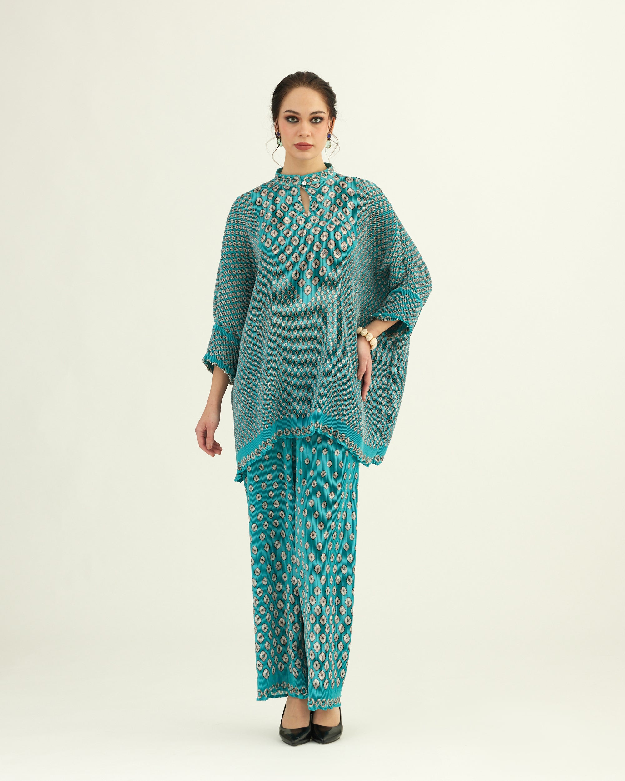 Dibbia Plisse : Chanel Turquoise (2pc Set)