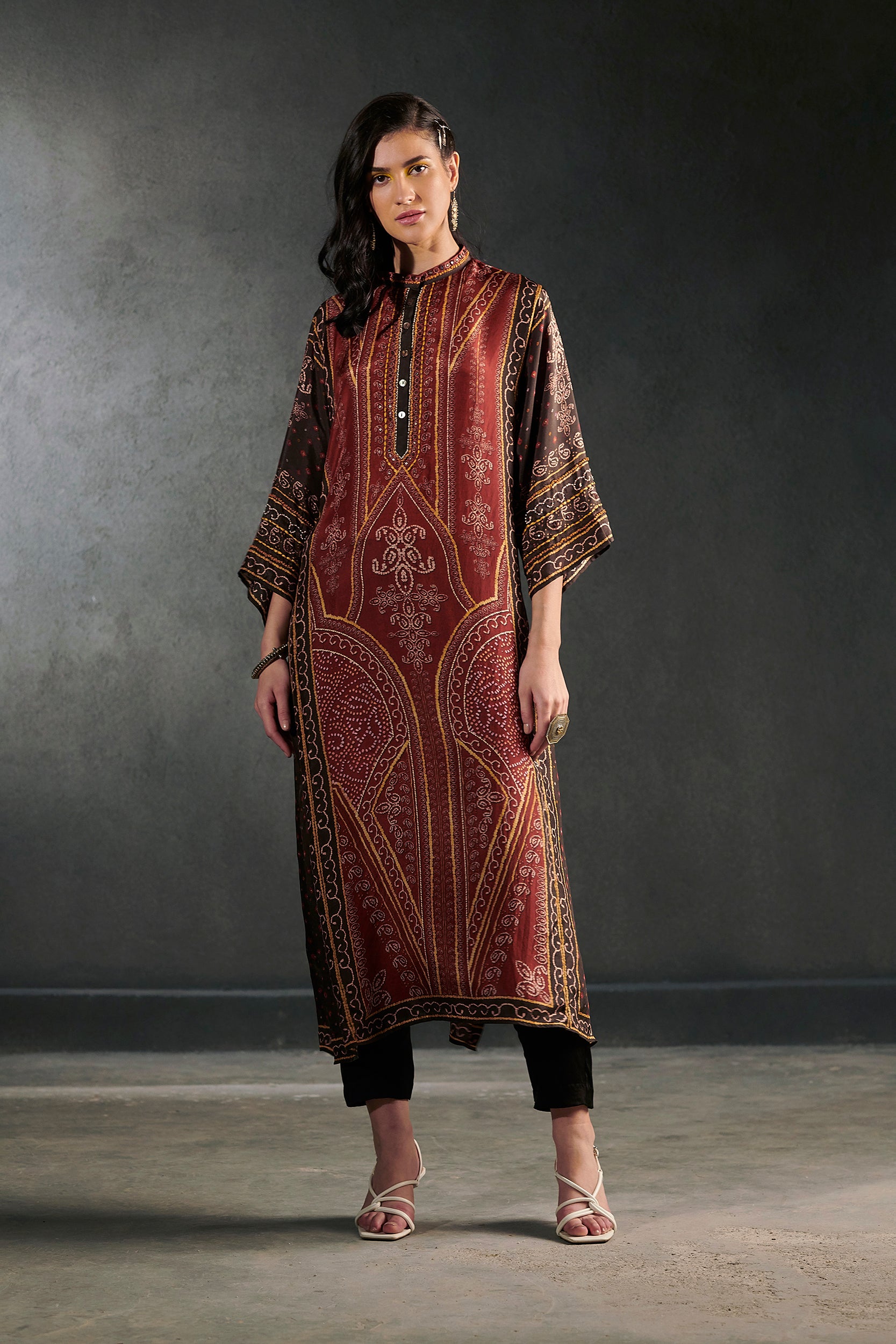 Bikaner Ghazala - Burgundy