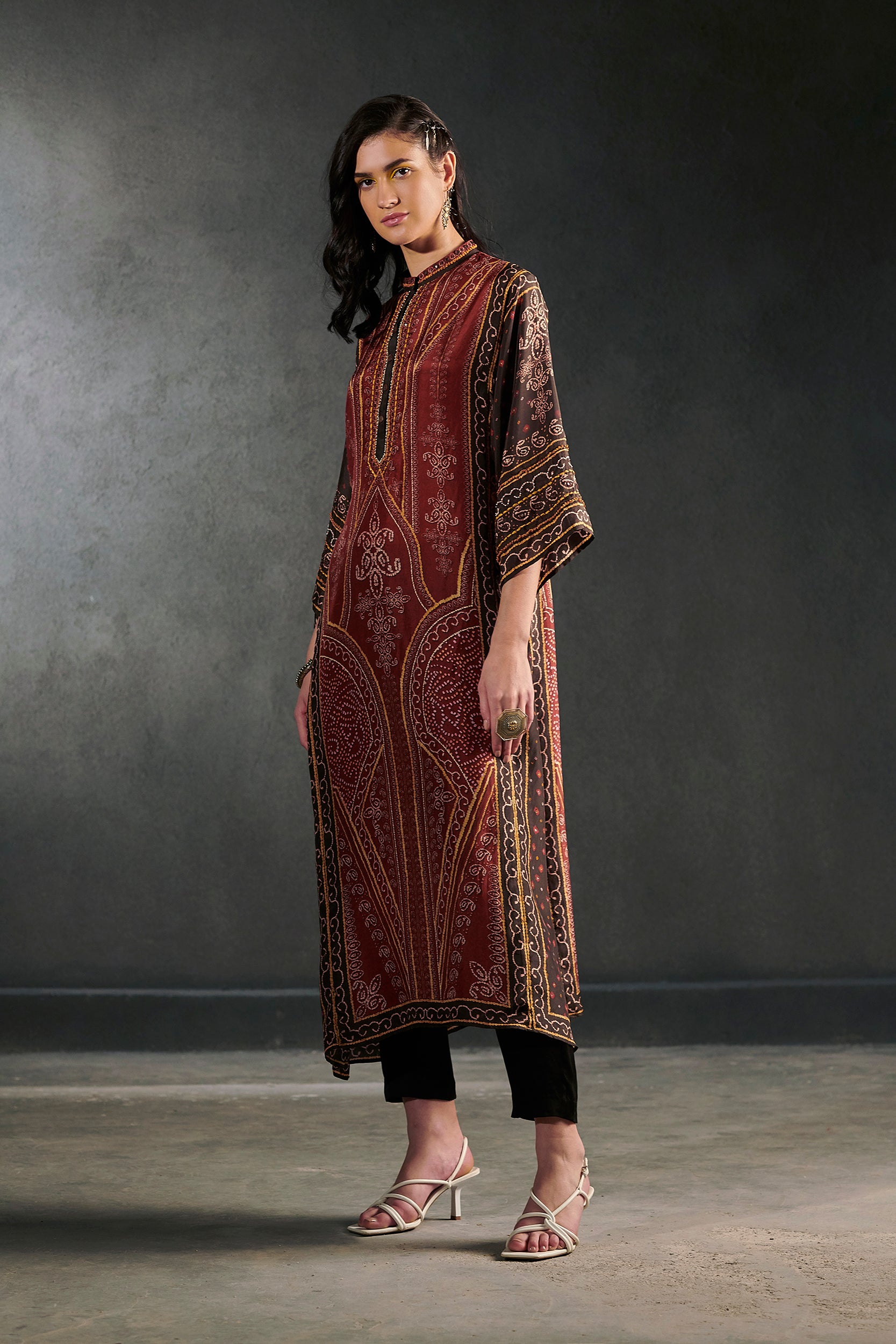 Bikaner Ghazala - Burgundy