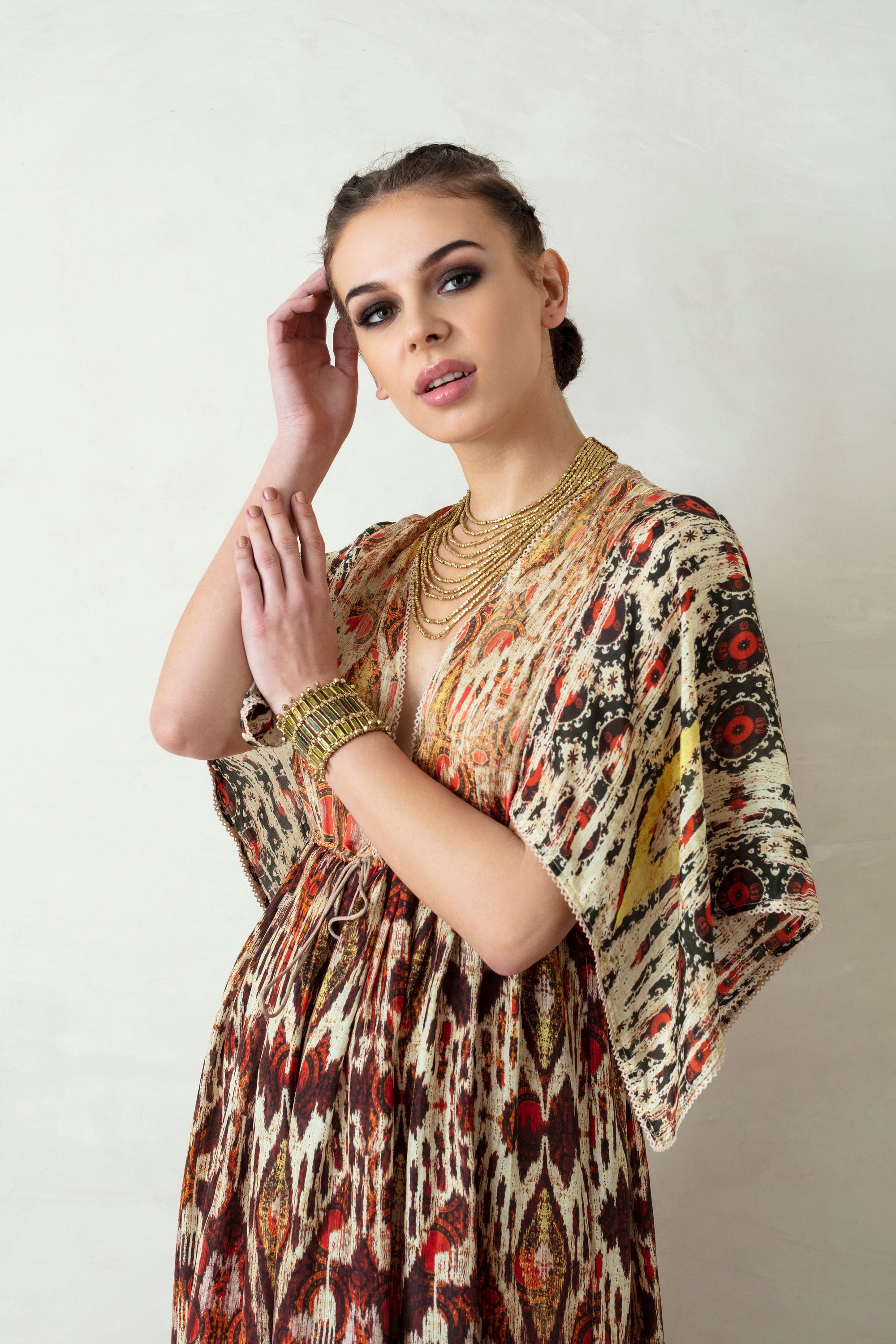 Uzbek : Parizad - Beige/Brown