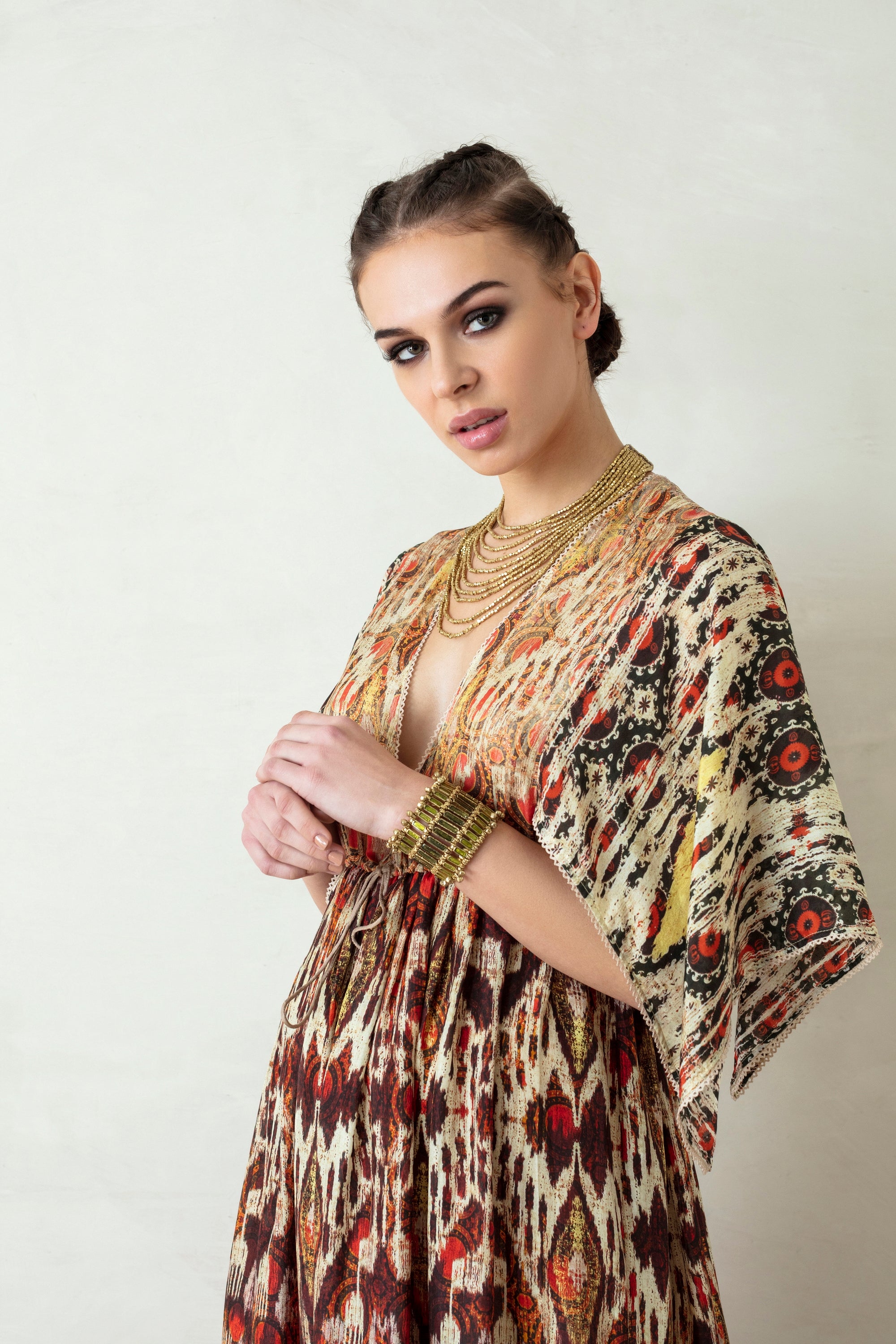 Uzbek : Parizad - Beige/Brown