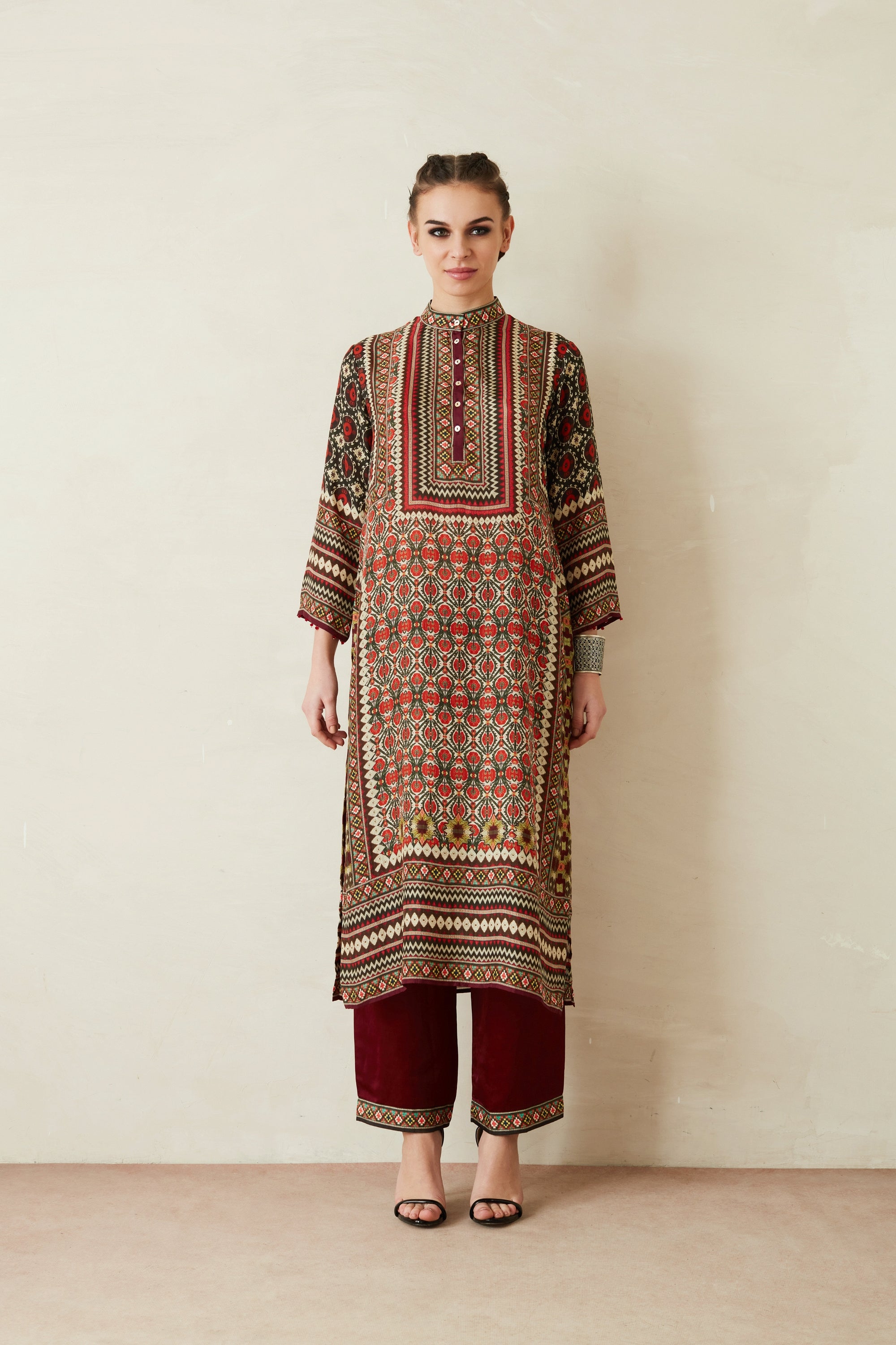 Bagru : Champa - Maroon