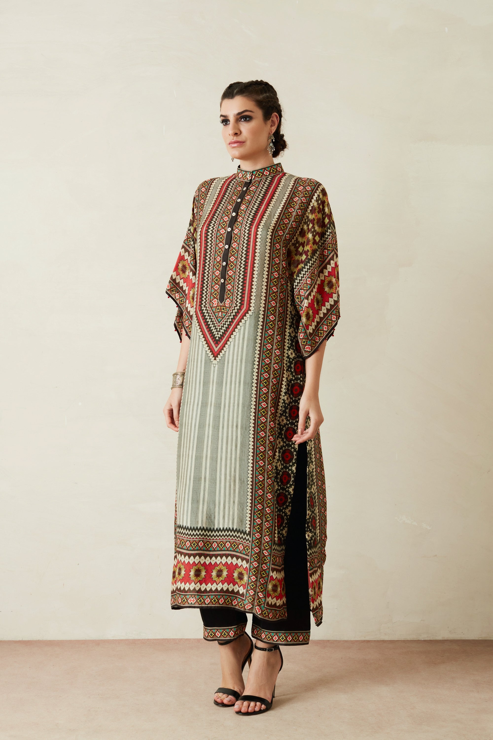 Bagru : Gayatri - Ivory/Slate