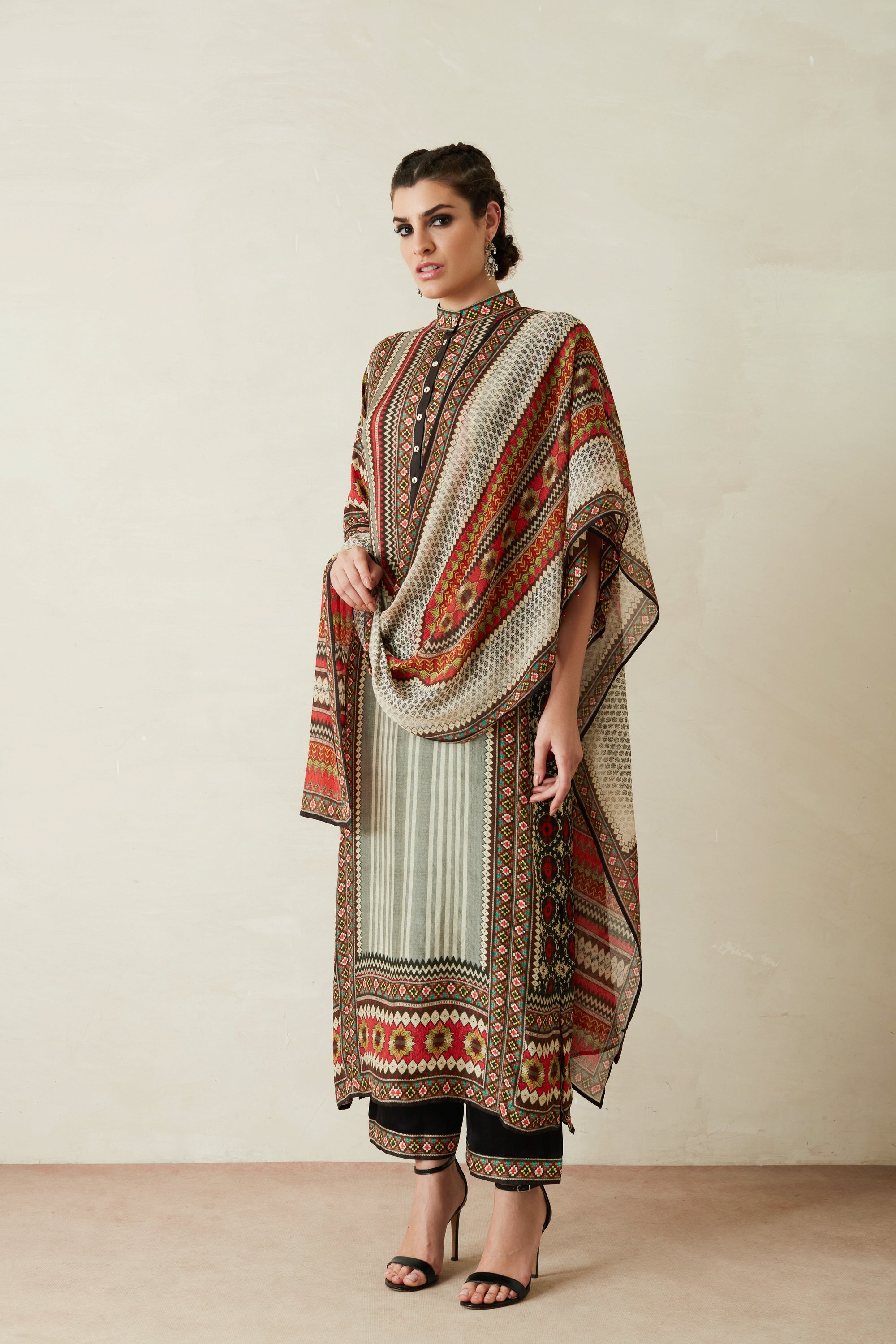 Bagru : Gayatri - Ivory/Slate