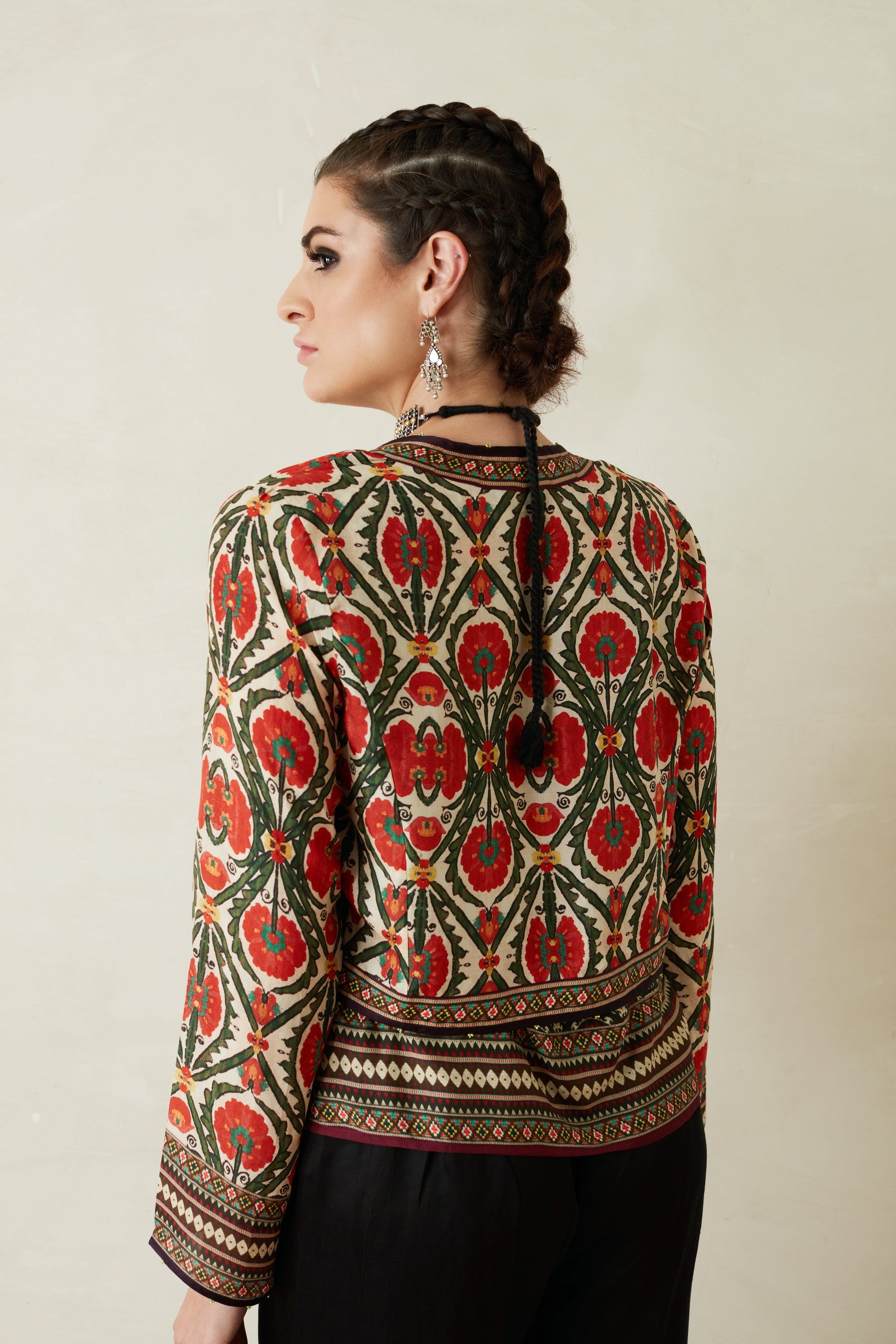 Bagru : Nargiza - Beige/Maroon